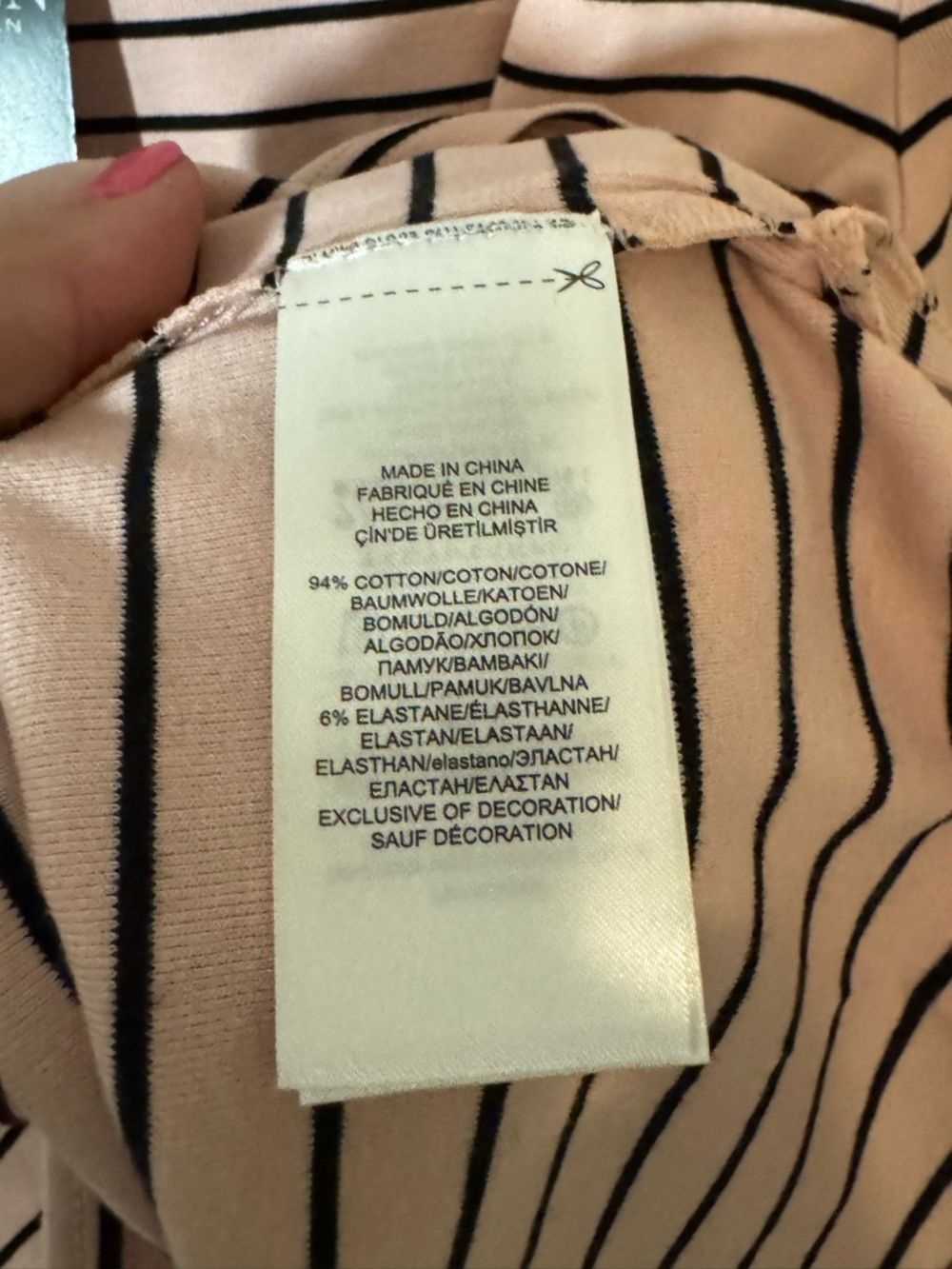 Ralph Lauren Pink and Navy Striped Short Sleeve Tee - Picture 5 of 5